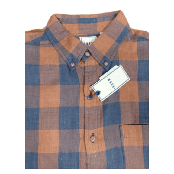 ROWM Men's Short Sleeve Plaid Shirt Cotton Multi Color size XL