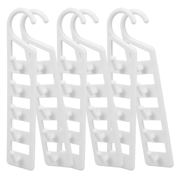 6pcs Space Saving Hangers For Closet Organizers And Storage Heavy Duty Plastic Multi Hangers For Jeans Pants Shirts Sweaters Essential Dorm Room Organizer