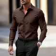 thumbnail image 2 of Men's Button-Down Shirt for Businessmen and Office Workers Slim-Fit Business-Casual Top Long-Sleeve Turn-Down Collar Apparel Available Professional Wear Classic Design Office Attire, 2 of 4
