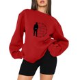 thumbnail image 1 of Puntoco Mujeres Casual Manga completa Cuello redondo tops Camisas sueltas Blusa Estampado de día de San Valentín Sudadera gráfica Puntoco Puntoco-6114, 1 of 5
