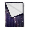 thumbnail image 2 of Purple Hippie Soft Flannel Fleece Throw Blanket, Composition of Peace Sign Beaming, Cozy Plush for Indoor and Outdoor Use, 60" x 80", Indigo Purple, by Ambesonne, 2 of 5