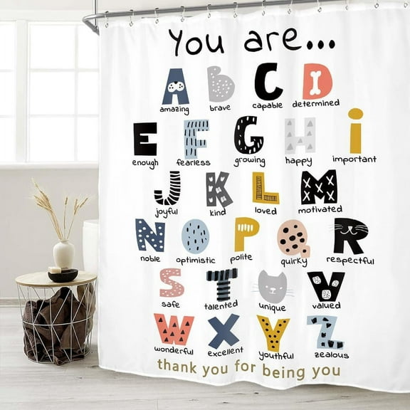 Witch Magical Kids Shower Curtain Set 60Wx72H Inches Magic Book Hat Wizard Mysterious for Boys Girls Owl Spooky Waterproof Bathroom Curtain with 12 Hooks