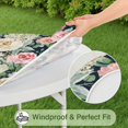thumbnail image 5 of Round Fitted Tablecloth with Elastic Edges Fits 36"-44" Round Tables Pioneer Colorful Floral Waterproof Table Cover Washable Indoor and Outdoor for Party Kitchen Dinner Banquet Patio Picnic, 5 of 7