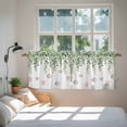 thumbnail image 4 of Eucalyptus Leaf Tier Curtains, Coastal Beach Starfish Nautical Ocean Light Filtering Kitchen Curtains, 2Pcs Rod Pocket Half Window Treatments Panels for Sink Cafe Cabinet Camper 27.5x24 Inches, 4 of 9