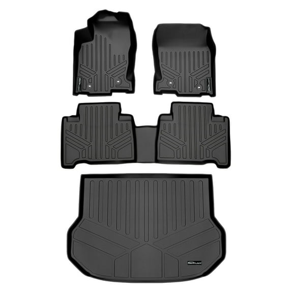 SMARTLINER Custom Fit Floor Mats and Cargo Liner Set Black Compatible With 2015-2021 Lexus NX200t / NX300 / NX300h