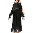 thumbnail image 3 of Sakkas Roisin Women's Medieval Celtic Renaissance Long Sleeve Costume Dress - Black - L/XLP, 3 of 5
