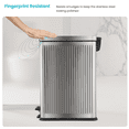 thumbnail image 3 of Home Zone Living 8 Gallon Slim Stainless Steel Kitchen Trash Can with Step Pedal and Soft-Close Lid, Silver, 30 Liters, 3 of 8