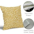 thumbnail image 5 of Golden Yellow and Cream Floral Pillow Covers 18x18 Inch Set of 2 Vintage Flower Outdoor Decorative Throw Pillows Small Floral Block Print Rustic Farmhouse Pillowcases for Couch Decor, 5 of 6