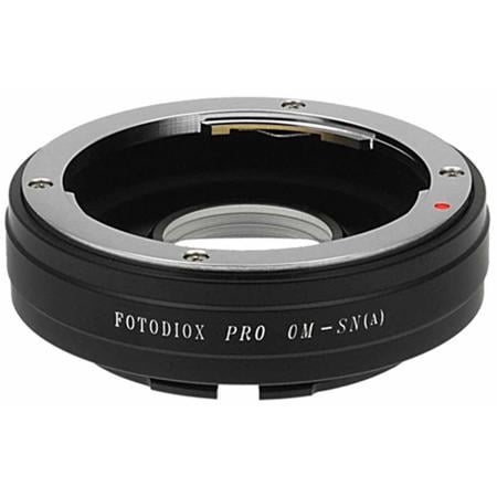 Fotodiox Pro Lens Mount Adapter - Olympus Zuiko (OM) 35mm SLR Lens to Sony Alpha A-Mount (and Minolta AF) Mount SLR Camera Body
