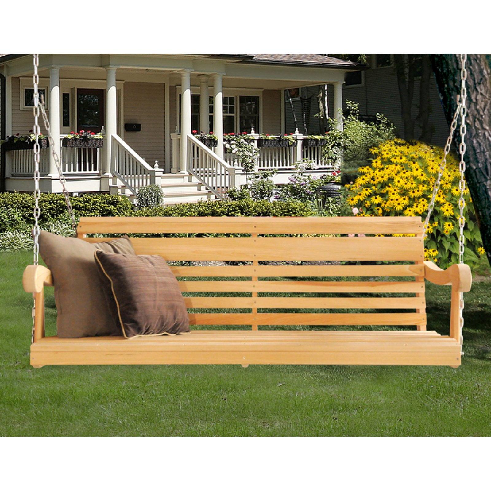 Hershy Way Cypress 5 ft. Classic Grandpa Porch Swing by Hershy Way
