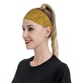 thumbnail image 3 of Daiia Gold Glitter printed Men's Performance Headband,Sports Headbands,Moisture Wicking Workout Headband, 3 of 9