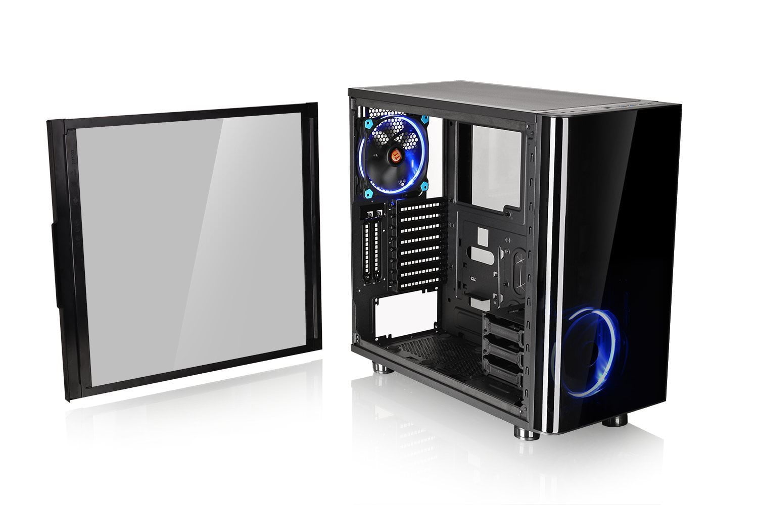 Thermaltake View 31 Tempered Glass Atx Gaming Desktop Computer Chassis Ca 1h8 00m1wn 00 Walmart Com Walmart Com