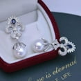 thumbnail image 3 of EOEMY Gorgeous Aaaaa Japanese Akoya Round 10-11mm White Pearl Earring 925S, 3 of 3