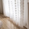 thumbnail image 3 of Cortinas de tul blanco, cortinas de tul translúcidas transparentes bordadas para dormitorio, 3 of 7
