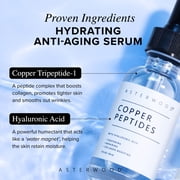 Asterwood Copper Peptides Serum for Face - Tightening, Repairing, Collagen Boosting - with GHK-Cu and Hyaluronic Acid - Fragrance-Free - 1 fl oz