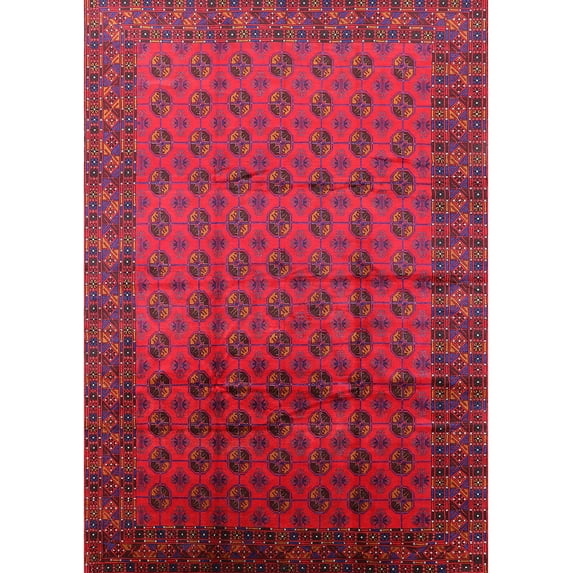 Ahgly Company Machine Washable Indoor Rectangle Industrial Modern Dark Raspberry Purple Area Rugs, 2' x 3'