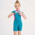 thumbnail image 4 of Soidarity Trajes de neopreno para niñas de 2,5 MM, traje de buceo de secado rápido, traje de neopreno de una pieza, traje de baño para jóvenes, buceo, Deportes acuáticos Azul METRO Soidarity OD003678-07, 4 of 6