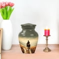 thumbnail image 7 of JAGASY Cowboy Miniature Urn for Brother - Grey Urns for Human Ashes Keepsake - Horse Mountain & Grass Decorative Urns for Siblings - Handmade Tiny Urn for Sister - (3 Inch), 7 of 7