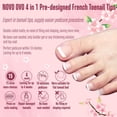 thumbnail image 3 of TRAHOO-Fake Toe Nail Tips Press on, French Tip Soft Gel Toenail Extension, LIGHT PINK Square Round Pre-applied Tip Primer & Base Coat, Full Cover Matte False Nails for DIY x 15 Sizes 360Pcs, 3 of 4