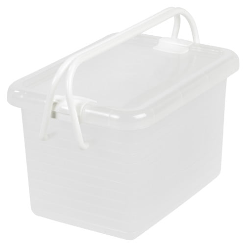 Mainstays Large Stacking Bin, Black/Red