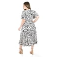 thumbnail image 3 of Vestido midi estampado Roman Fashion /Tallas Extras, 4285 (Blanco /Negro) negro 36, 3 of 6