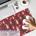 thumbnail image 4 of Long Mouse Pads for Desk,Red Christmas Tree Pattern Desk Mats on Top Of Desks, Desk Mouse Pad Extra Large with 3mm Non-Slip Base and Stitched Edge for Gaming,Office,Work,Home 31.5x11.8in, 4 of 5