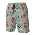 thumbnail image 5 of Naloa Cute Dinosaur Men's Beach Shorts, Surfing shorts, Swim trunks, Quick Dry Swim Trunks for Surfing Beach Fun - Medium, 5 of 9