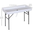 thumbnail image 3 of Outsunny 4ft Folding Picnic Table Fish Cleaning Table with Sink, 3 of 10