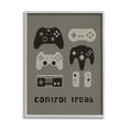 thumbnail image 2 of Stupell Industries Control Freak Distressed Pattern Black Grey Controllers,24 x 30,Designed by Daphne Polselli, 2 of 3