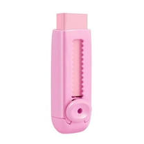 Jubipavy Retractable Mechanical Eraser,Fine Tip for Precise Erasing,Clicky Eraser with Replaceable Eraser Refill,for Office Drawing,Pink