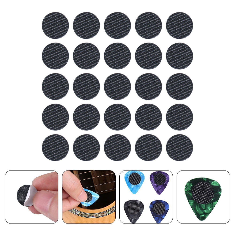 SOPOTUTU Adhesive Guitar Pick Grips Black Durable for Performance 200Pcs