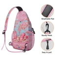 thumbnail image 3 of Rocket and Spacecraft Sling Backpack, Moon and Sun Design, Galaxy Nebula Crossbody Bag for Outer Space Lovers, 3 of 6