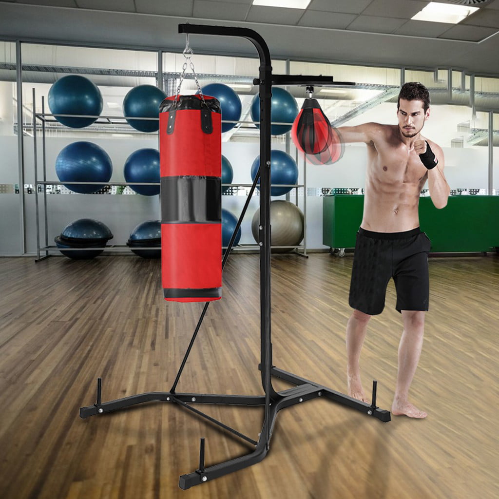 Heavy Duty Boxing Punch Bag Hanging 2 Way Frame Speedball Hanging Frame Home Gym 