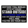 thumbnail image 2 of SugarBloom Before You Break Into My House Welcome Doormat, 15.7x23.6 inch Decorative Floor Mat for Front Door, Non-Slip Indoor Outdoor Entrance Rug,B B, 2 of 2