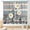 Daisy-05, variant on Farmhouse Daisy Curtains, Rustic Wooden Flower Retro Blue White Floral Spring Rural Country Style Blackout Window Drapery Treatments for Living Room Bedroom Kitchen Bathroom 2 Panels, 84"x63" Inch
