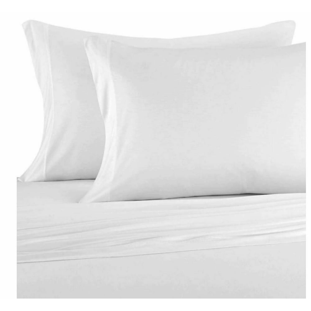 Pure Beech Two Standard Jersey 100 Modal Knit Pillowcases, White