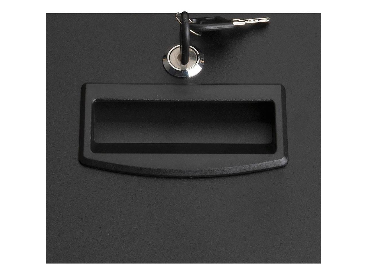 Lorell Indoor Mobile Lockable File Cabinet, Black