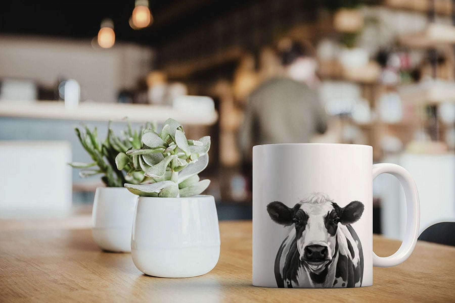 Cow Coffee Mug with Battery Powered Cow Stirrer New Without Tags.
