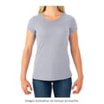 thumbnail image 4 of Playera Fruit Of The Loom para Mujer, Cuello Redondo Manga Corta Gris Jaspe Claro Talla  G, 4 of 4
