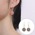thumbnail image 3 of Sonducket 1 par de pendientes colgantes chapados en Drusy, colgantes redondos, accesorios de joyería multicolor, regalos femeninos, decoraciones para Ropa, zapatos y accesorios Miscelánea Gris Sonducket  AP009627-03B, 3 of 6