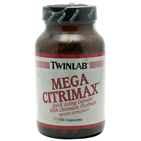 Twinlab Mega CitriMax avec le picolinate de chrome, 100 capsules (pack de 2)