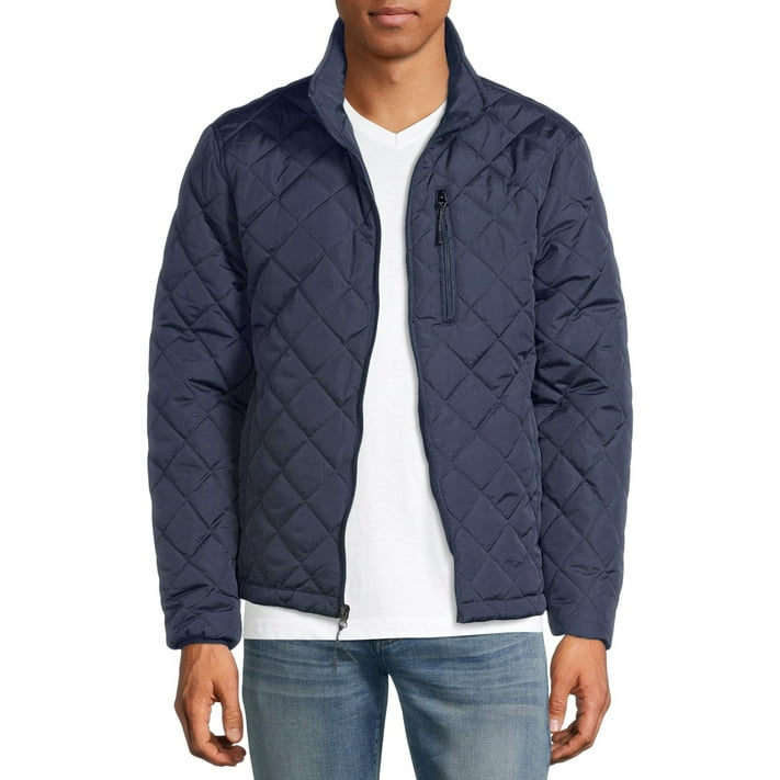 Climate Concepts Men's Quilted Jacket with Stand Collar - Walmart.com