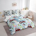 thumbnail image 2 of Catabedysis Cartoon Farm Tractor 7pcs Queen Bedding,Kawaii Pig Monogrammed E Design Bedding Comforter Set Queen,Colorful Stars Reversible For Boys, 2 of 7