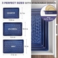 thumbnail image 2 of HONGBAKE Nonstick Baking Sheet Pan Set of 3, Cookie Sheets for Oven, Non-Toxic Half/Quarter/Jelly Roll Pans with Floral Swirl Texture, Heavy Duty 0.8mm Thick Oven Trays for Cooking, Blue, 2 of 9