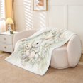 thumbnail image 2 of Erosebridal Happy Easter Throw Blanket for Couch 60x80,Festival Rabbit Eggs Fleece Blanket,Flower Decoration, 2 of 6