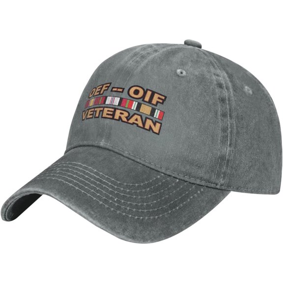 Operations Enduring Freedom (OEF) and Iraqi Freedom (OIF) Veteran Baseball Cowboy Hat Adjustable Trucker Hat