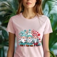 thumbnail image 5 of Nurse Gnome Christmas T-Shirt | Cute Holiday Graphic Tee for Women, Navy, Size L, 5 of 6