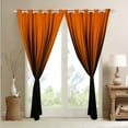 thumbnail image 2 of Gradient Blackout Curtains Orange Black Abstract Ombre Curtains & Drapes,Geometry Stripe Window Curtains,Boho Exotic Hippie Geometric Stripes Curtains 42"Wx63"L, 2 of 5