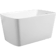 thumbnail image 2 of Topcobe 49" Acrylic Freestanding Soaking Bathtub, Square-Shape Soaking Hot Tub, Chrome Overflow and Quick Drain, Bathroom Tub, Modern Bath Tubs, Freestanding Bathtubs, Glossy White, 2 of 15