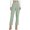 Mint-green, variant on Solid Color High Waist Women Straight Ankle Pants Women Work Trousers